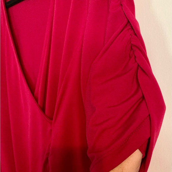 056 STYLE & CO. Plus Red blouse - Picture 4 of 5